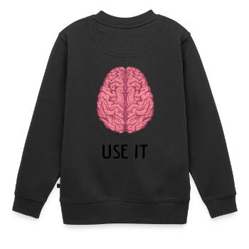 Phrases - Sweat Premium enfant bio - noir - Dos - AI Model Kid Female (0cm)