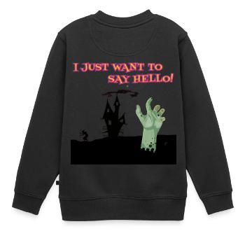 Zombie - Kinder Premium Organic Sweatshirt - Schwarz - Hinten - AI Model Kid Female (0cm)