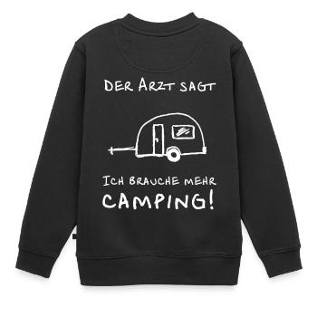 der arzt sagt - Kinder Premium Organic Sweatshirt - Schwarz - Hinten - AI Model Kid Female (0cm)