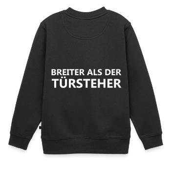 Plus large que le videur ! - Sweat Premium enfant bio - noir - Dos - AI Model Kid Female (0cm)