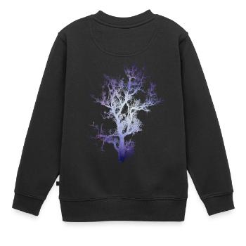 Space Baum - Kinder Premium Organic Sweatshirt - Schwarz - Hinten - AI Model Kid Female (0cm)