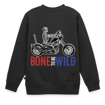 Squelette - Sweat Premium enfant bio - noir - Dos - AI Model Kid Female (0cm)