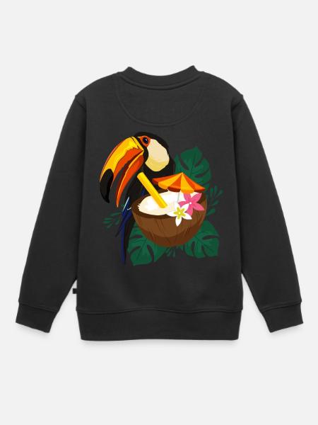 toucan - Sweat Premium enfant bio - noir