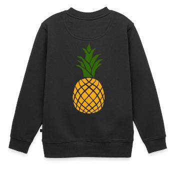 ananas - Sweat Premium enfant bio - noir - Dos - AI Model Kid Female (0cm)