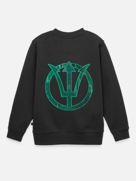 Poseidon Neptun - Kinder Premium Organic Sweatshirt - Schwarz