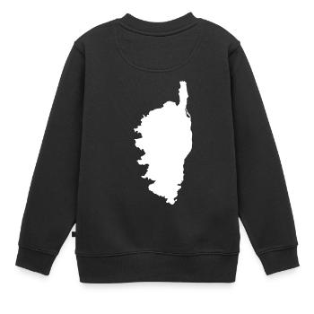Korsika - Kinder Premium Organic Sweatshirt - Schwarz - Hinten - AI Model Kid Female (0cm)