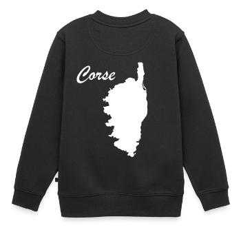 Korsika - Kinder Premium Organic Sweatshirt - Schwarz - Hinten - AI Model Kid Female (0cm)