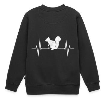 Squirrel Pulse Rongeur Rongeur Doux Cadeau - Sweat Premium enfant bio - noir - Dos - AI Model Kid Female (0cm)