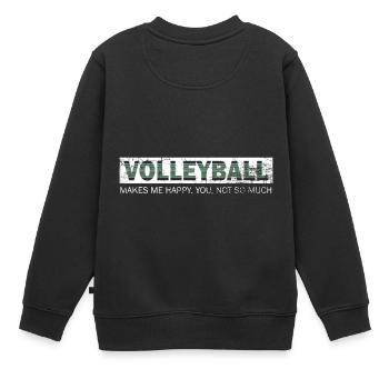 Cadeau de ballon attaquant joueur de volley-ball - Sweat Premium enfant bio - noir - Dos - AI Model Kid Female (0cm)