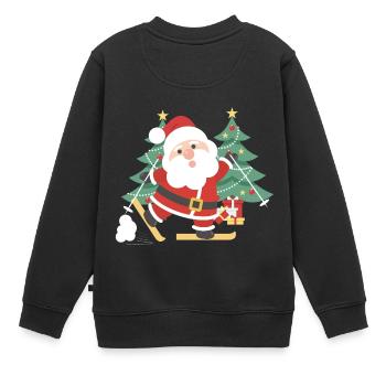 Ski Noël Nikolaus Arbres de Noël - Sweat Premium enfant bio - noir - Dos - AI Model Kid Female (0cm)