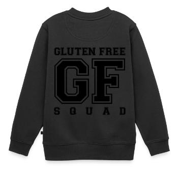 GLUTEN FREE SQUAD (b) - Kinder Premium Organic Sweatshirt - Schwarz - Hinten - AI Model Kid Female (0cm)