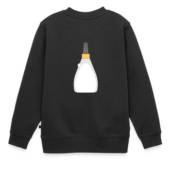 Kleber - Kinder Premium Organic Sweatshirt - Schwarz - Hinten - AI Model Kid Female (0cm)