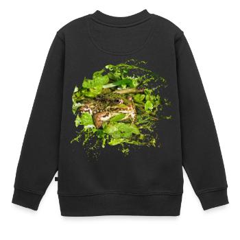 Sois courageux et pas une grenouille terrifiante - Sweat Premium enfant bio - noir - Dos - AI Model Kid Female (0cm)