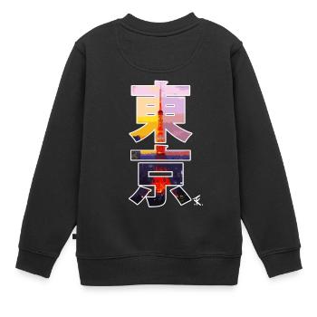 Tokyo - Sweat Premium enfant bio - noir - Dos - AI Model Kid Female (0cm)