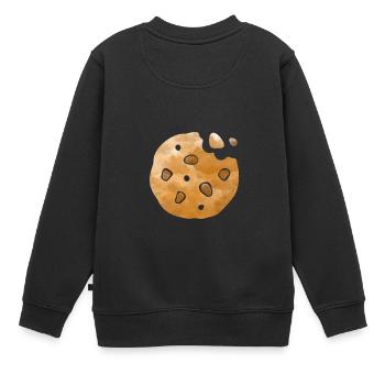 Wassermal „Keks“ Design. - Kinder Premium Organic Sweatshirt - Schwarz - Hinten - AI Model Kid Female (0cm)