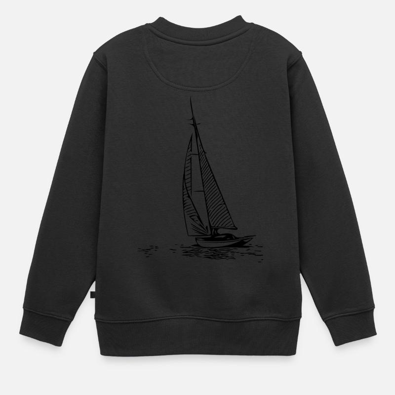 Voilier - Sweat Premium enfant bio - noir