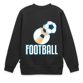 Street Soccer Footballer Jeu De Football Cadeau - Sweat Premium enfant bio - noir - Dos - AI Model Kid Female (0cm)