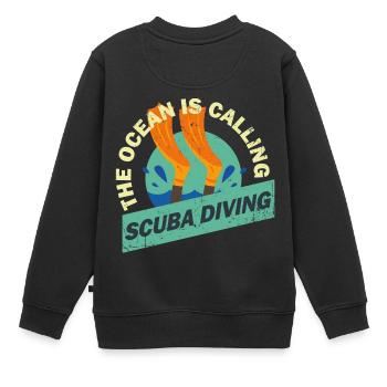 Scuba Diver Scuba Diving Diving Gift - Sweat Premium enfant bio - noir - Dos - AI Model Kid Female (0cm)
