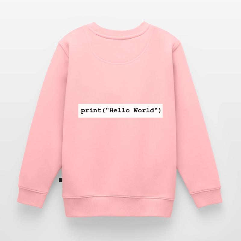 Hello World Python developer program gift Kids Premium Organic Sweatshirt