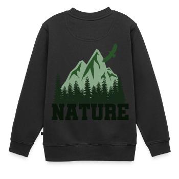 Nature...Natur im Nationalpark - Kinder Premium Organic Sweatshirt - Schwarz - Hinten - AI Model Kid Female (0cm)