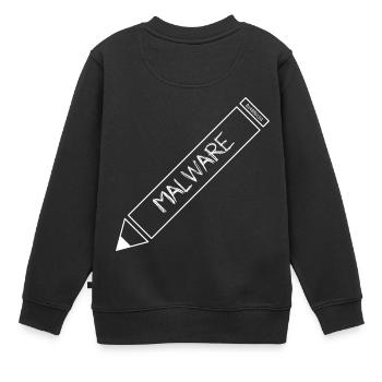 Malware Nerd Computer T-Shirt - Kinder Premium Organic Sweatshirt - Schwarz - Hinten - AI Model Kid Female (0cm)