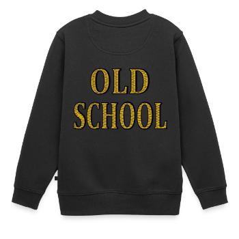 Old school - Kinder Premium Organic Sweatshirt - Schwarz - Hinten - AI Model Kid Female (0cm)