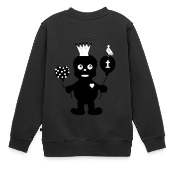 Kleiner Geist Grufti Gothic Horror Halloween Dark - Kinder Premium Organic Sweatshirt - Schwarz - Hinten - AI Model Kid Female (0cm)