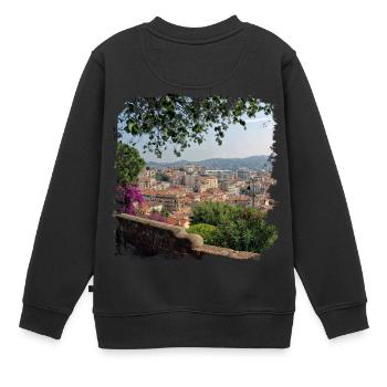 Cannes sur la Côte d’Azur - Sweat Premium enfant bio - noir - Dos - AI Model Kid Female (0cm)