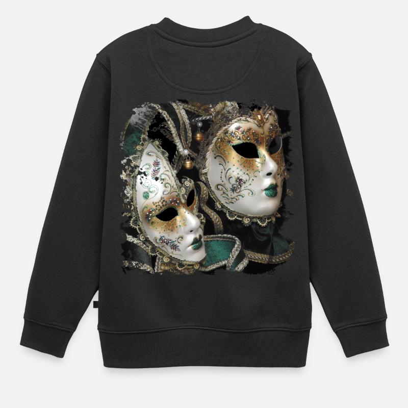 Masques pour le carnaval à Venise - Sweat Premium enfant bio - noir