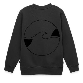 vague - Sweat Premium enfant bio - noir - Dos - AI Model Kid Female (0cm)