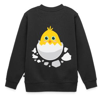 Les bébés poussins éclosent - Idée de cadeau - Sweat Premium enfant bio - noir - Dos - AI Model Kid Female (0cm)