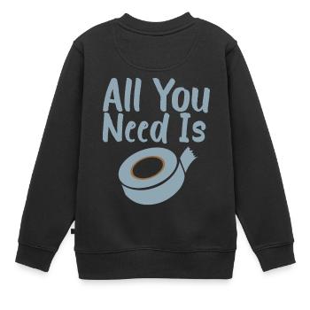 Duct Tape All you need is Duct Tape - Idée cadeau - Sweat Premium enfant bio - noir - Dos - AI Model Kid Female (0cm)