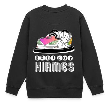 Kirmes Fahrgeschäft autoscooter Boxauto - Kinder Premium Organic Sweatshirt - Schwarz - Hinten - AI Model Kid Female (0cm)