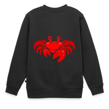 Krabbe - Kinder Premium Organic Sweatshirt - Schwarz - Hinten - AI Model Kid Female (0cm)