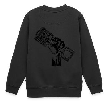 Moteur, tuning, réparation, atelier - Sweat Premium enfant bio - noir - Dos - AI Model Kid Female (0cm)