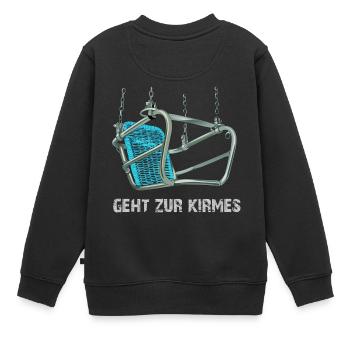 Kirmes Karussell Geht zur Kirmes - Kinder Premium Organic Sweatshirt - Schwarz - Hinten - AI Model Kid Female (0cm)