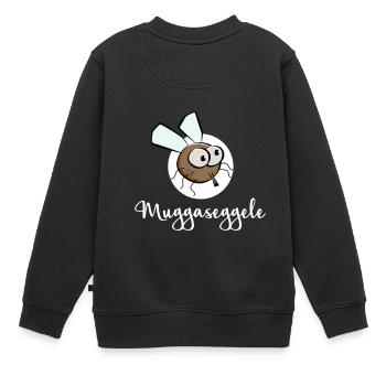 Schwäbisch Muggaseggele Schwabischer Dialekt - Kinder Premium Organic Sweatshirt - Schwarz - Hinten - AI Model Kid Female (0cm)
