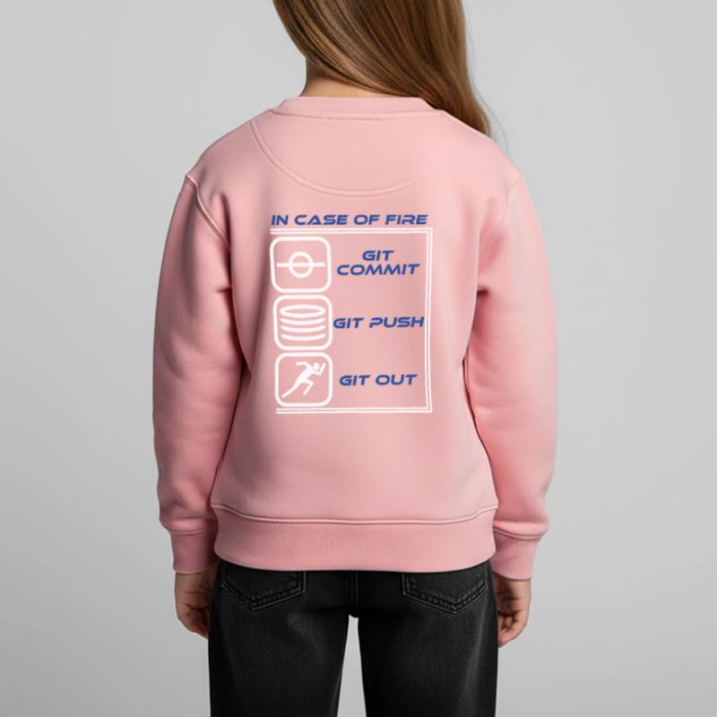 "Im Falle eines Feuers Git Commit Git Push Git Kinder Premium Organic Sweatshirt