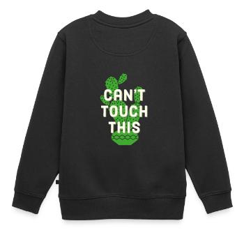 Can't touch this Kaktus - Kinder Premium Organic Sweatshirt - Schwarz - Hinten - AI Model Kid Female (0cm)