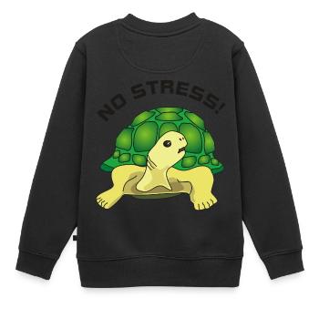 no stress - Sweat Premium enfant bio - noir - Dos - AI Model Kid Female (0cm)