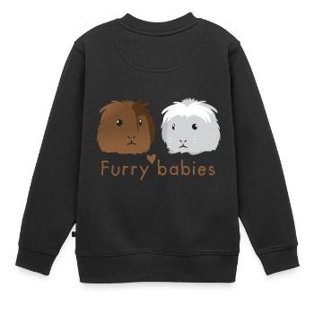 Bébés à fourrure cobayes poilus - Sweat Premium enfant bio - noir - Dos - AI Model Kid Female (0cm)