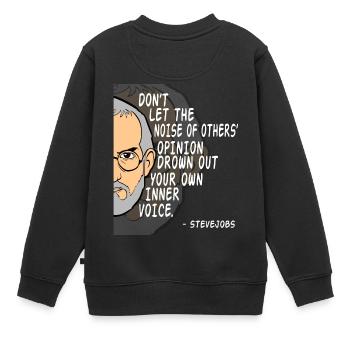 Halbes Gesicht "Lassen Sie die Geräusche anderer - Kinder Premium Organic Sweatshirt - Schwarz - Hinten - AI Model Kid Female (0cm)