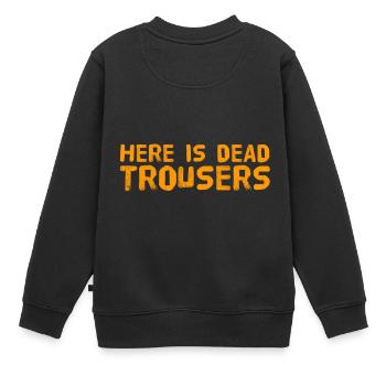 hier ist tote Hose - Kinder Premium Organic Sweatshirt - Schwarz - Hinten - AI Model Kid Female (0cm)