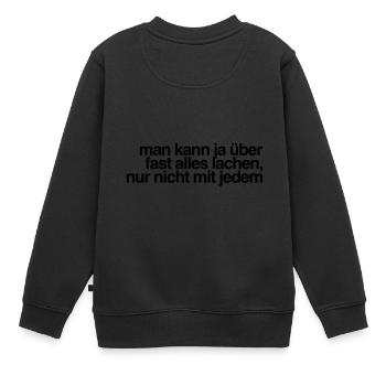 Humor hat nicht jeder - Kinder Premium Organic Sweatshirt - Schwarz - Hinten - AI Model Kid Female (0cm)