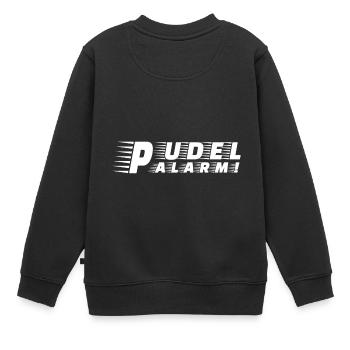 Pudel-Alarm! - Kinder Premium Organic Sweatshirt - Schwarz - Hinten - AI Model Kid Female (0cm)