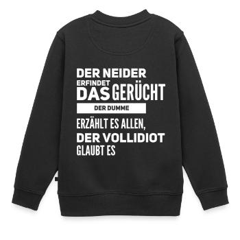 Gelaber - Kinder Premium Organic Sweatshirt - Schwarz - Hinten - AI Model Kid Female (0cm)