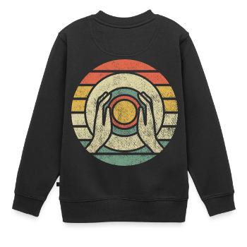 Keramik Retro Ofen Keramik Potter Handwerk Handwerk Geschenk - Kinder Premium Organic Sweatshirt - Schwarz - Hinten - AI Model Kid Female (0cm)