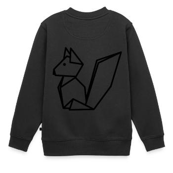 Fuchs - Kinder Premium Organic Sweatshirt - Schwarz - Hinten - AI Model Kid Female (0cm)