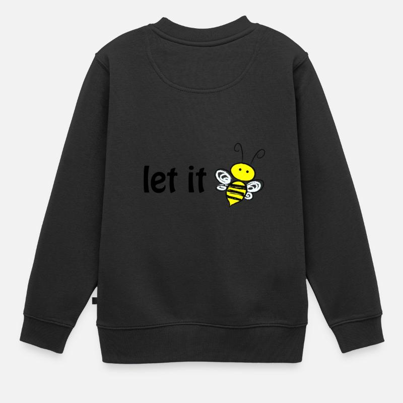 Let it bee - Sweat Premium enfant bio - noir
