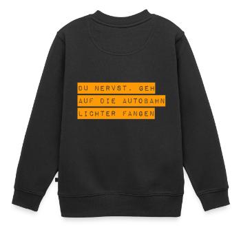 geh Lichter fangen - Kinder Premium Organic Sweatshirt - Schwarz - Hinten - AI Model Kid Female (0cm)